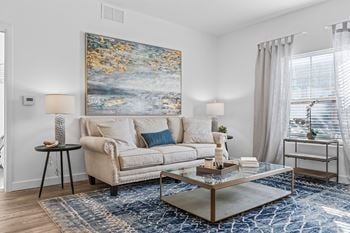 Living room with couch and coffee table